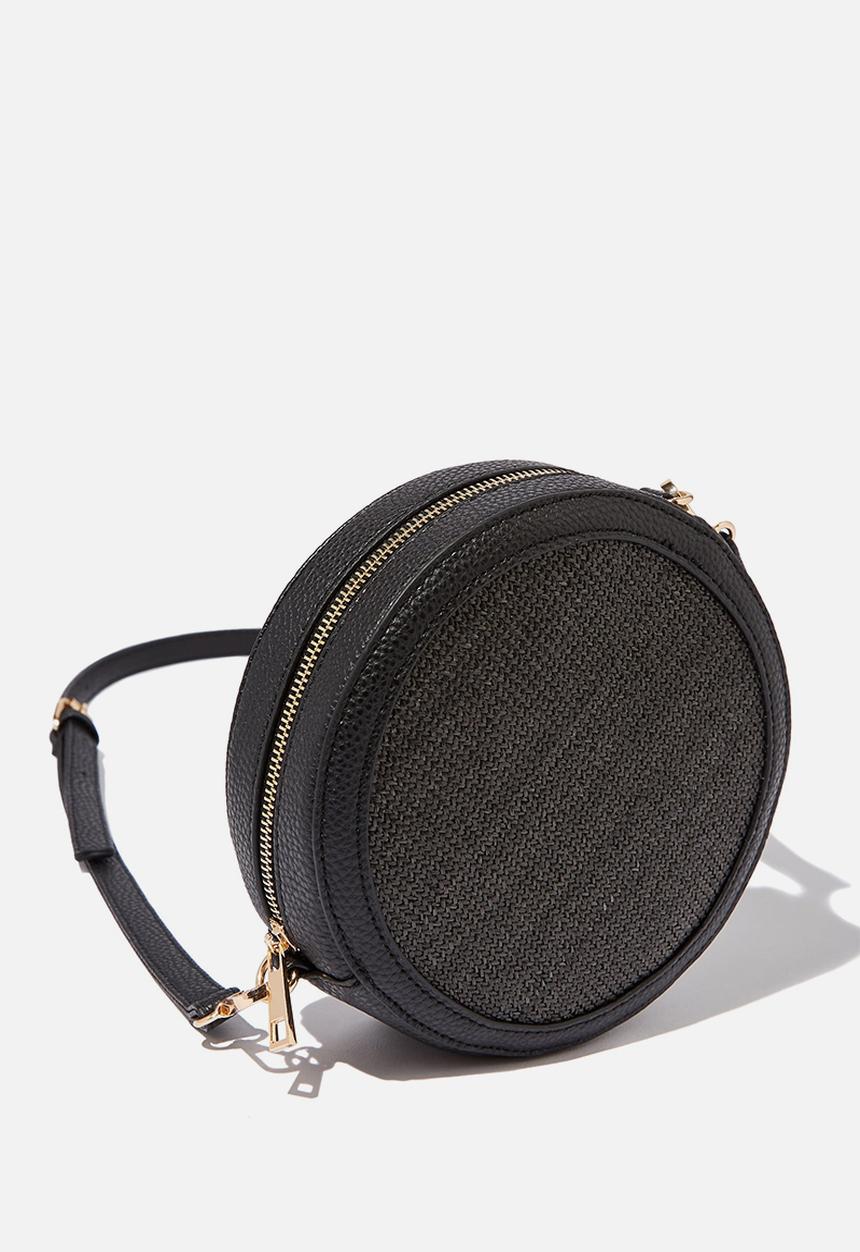 Rubi - Edie woven circle bag - black