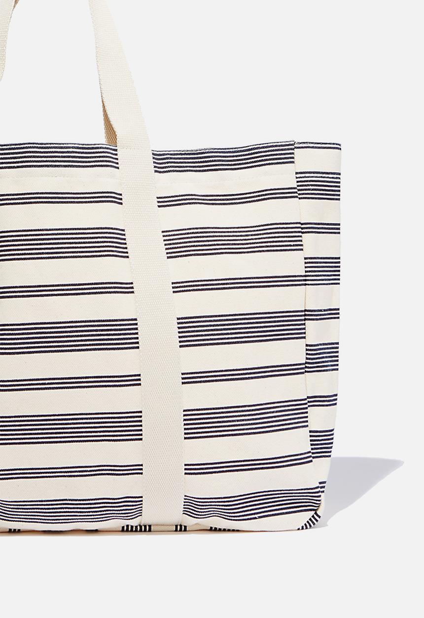 Rubi - Bondi beach bag  - navy & cream