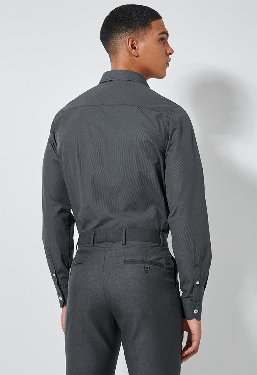 Superbalist - Jos slim fit long sleeve shirt - black & grey