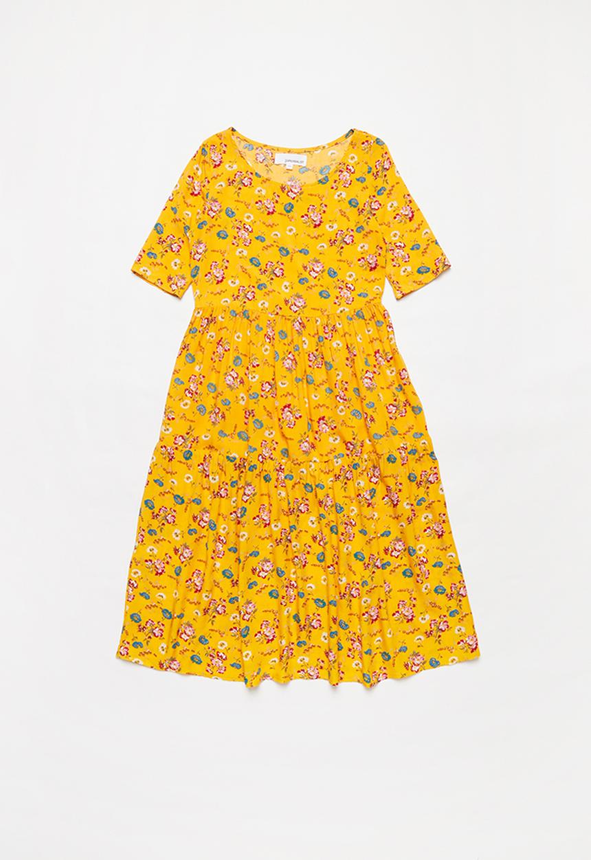 Superbalist - Tiered midi dress - yellow