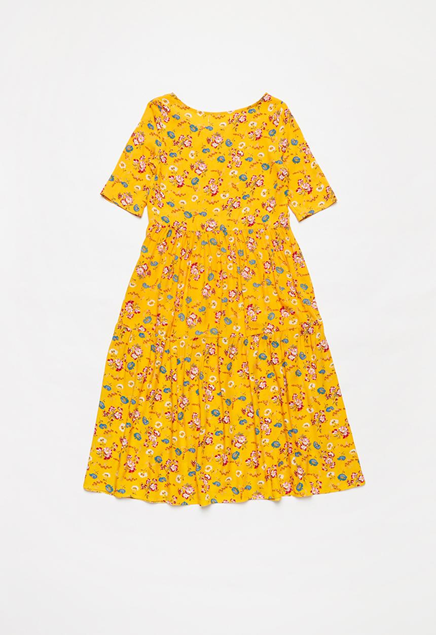 Superbalist - Tiered midi dress - yellow