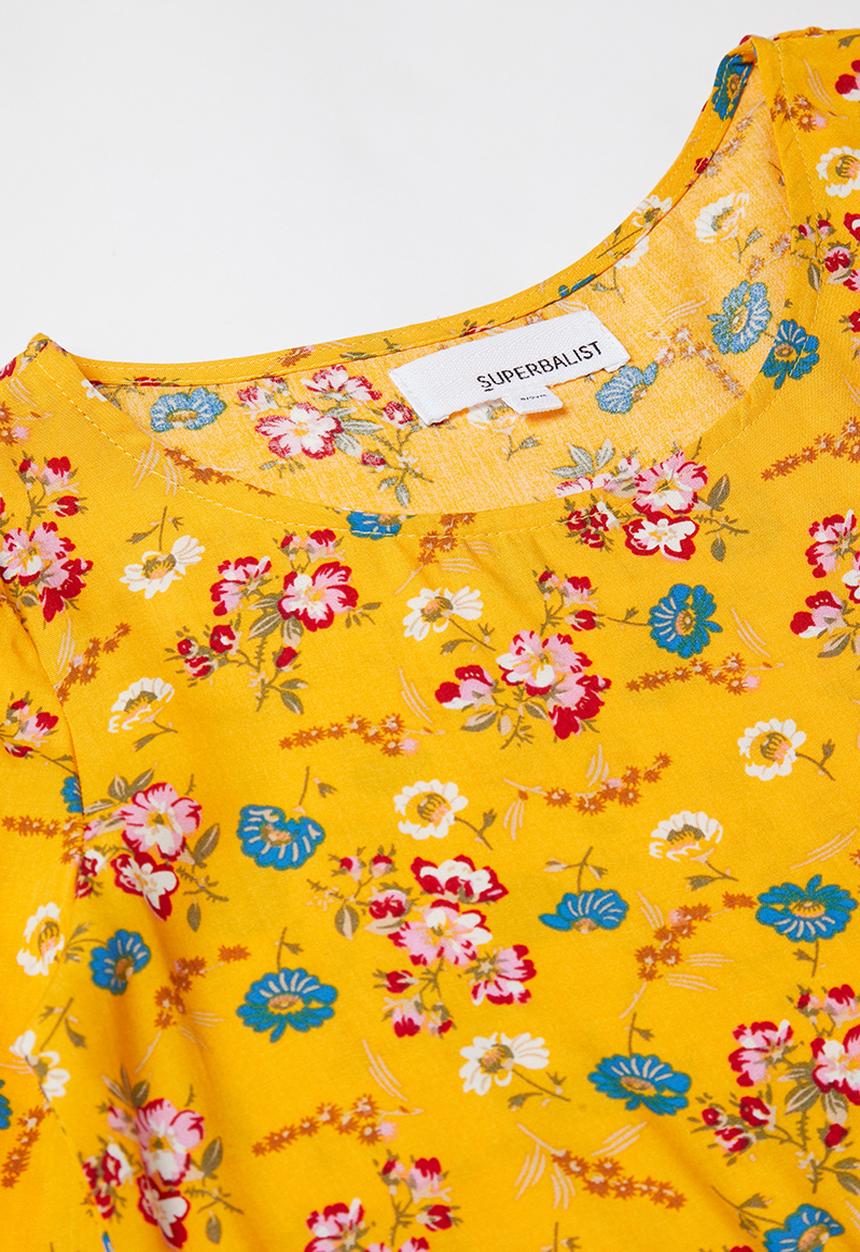 Superbalist - Tiered midi dress - yellow