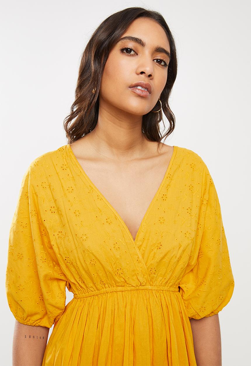 Cotton On - Woven barbara batwing mini dress - mango