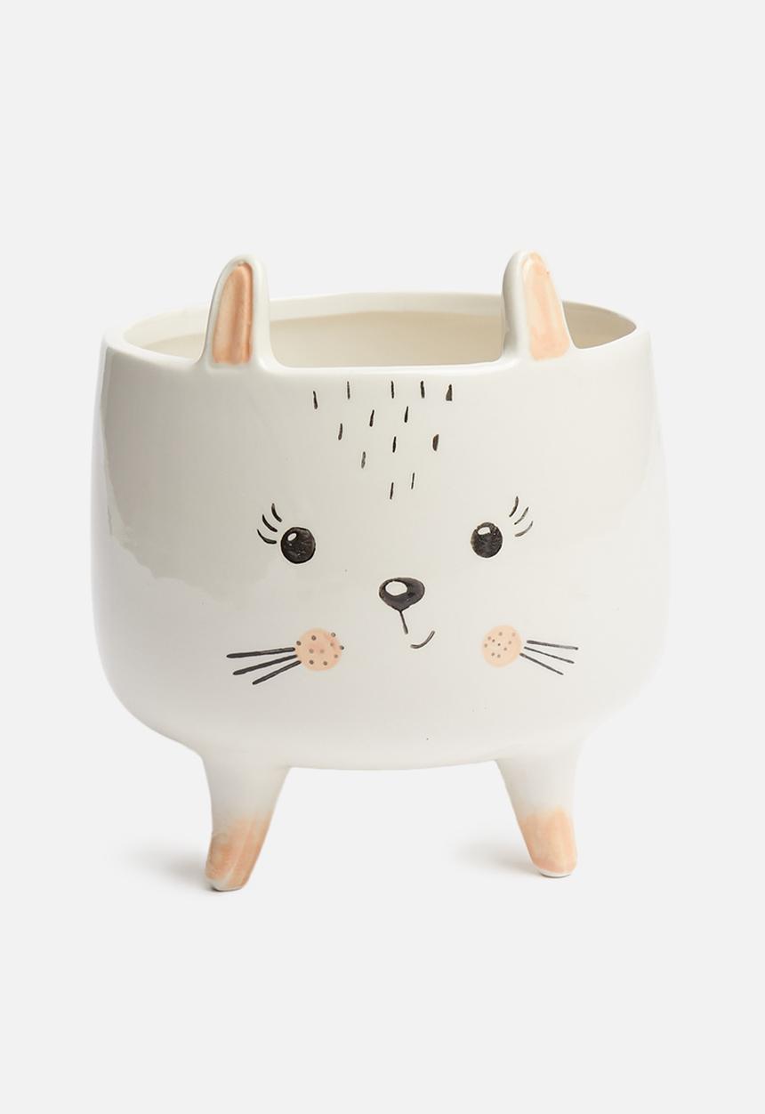 H&S - Bunny planter - white