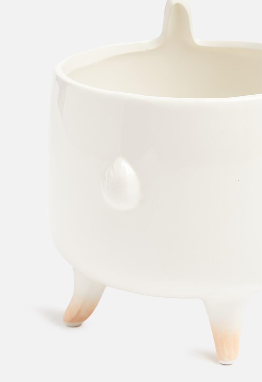 H&S - Bunny planter - white
