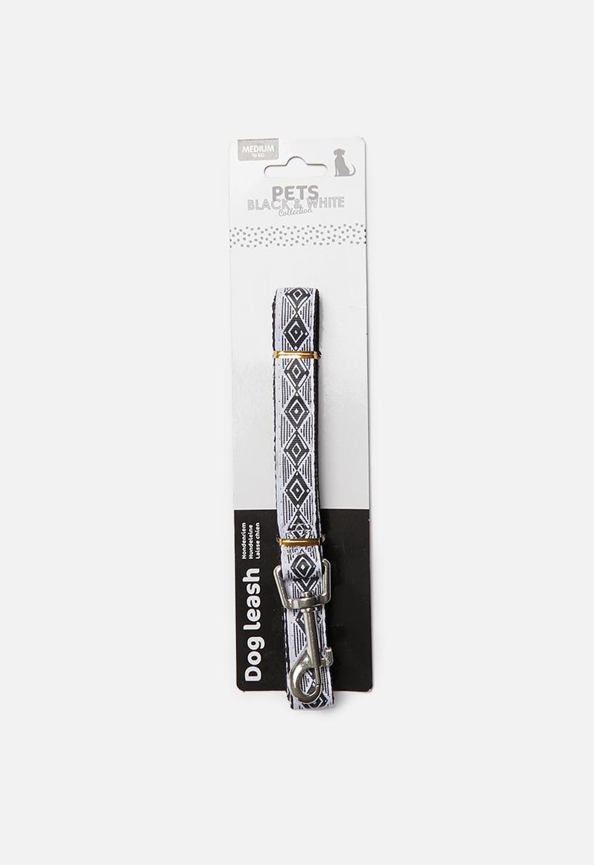 Pet Collection - Dog leash - black & white 