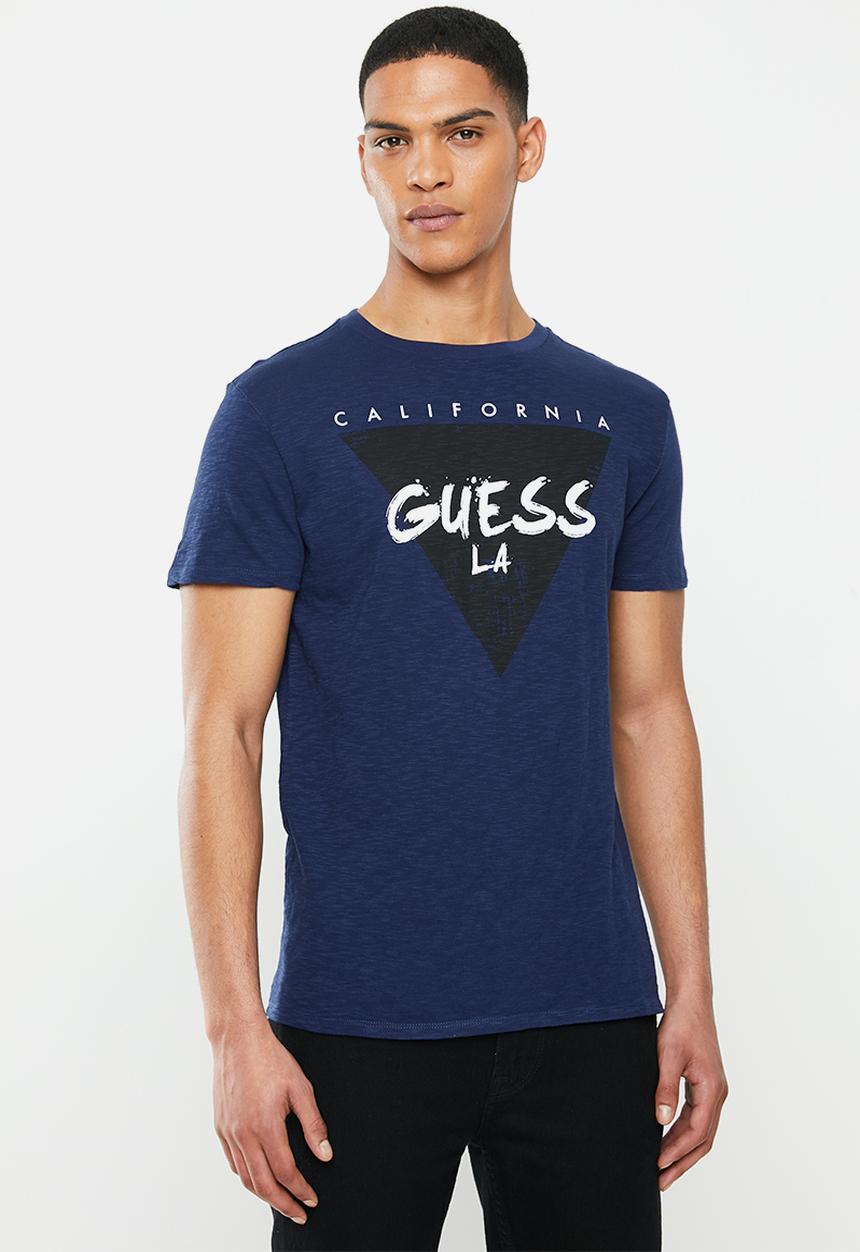 GUESS - Short sleeve guess california tee - blue