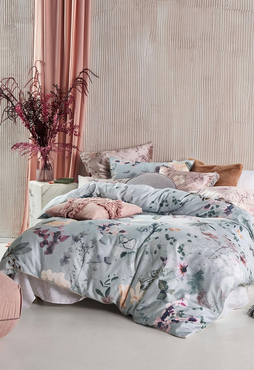 Linen House - Azalea duvet cover set - stillwater