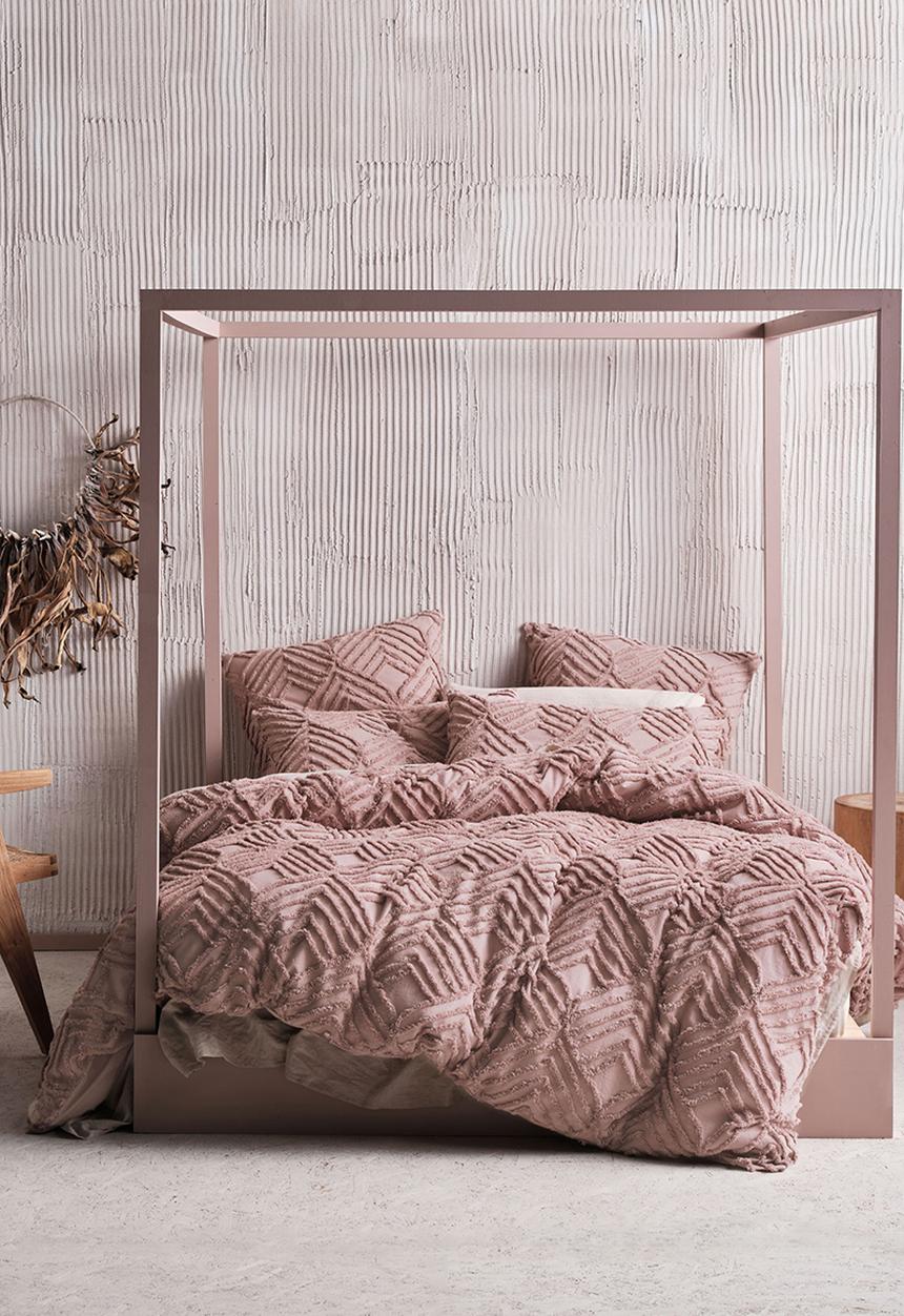 Linen House - Ramona duvet cover set - blush