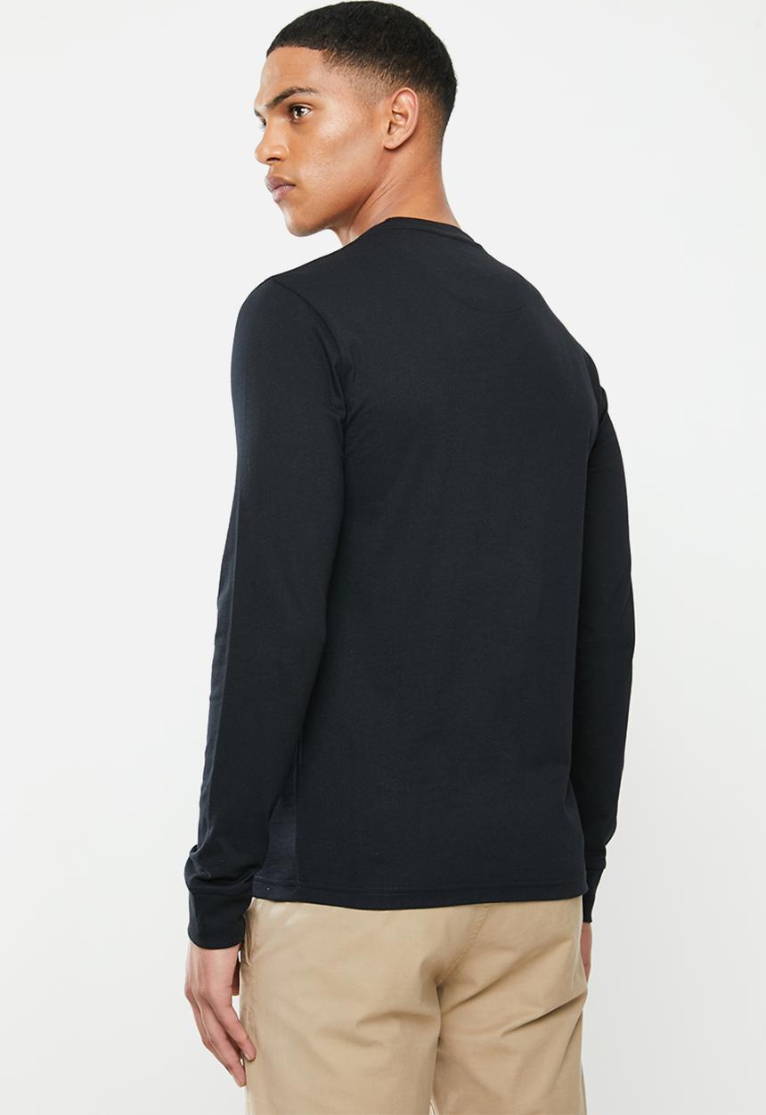POLO - Classic chest embroidery ls T-shirt - black