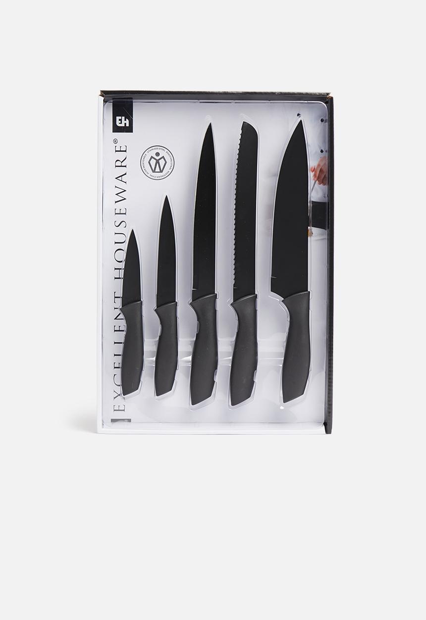 Excellent Houseware - Knife set - black