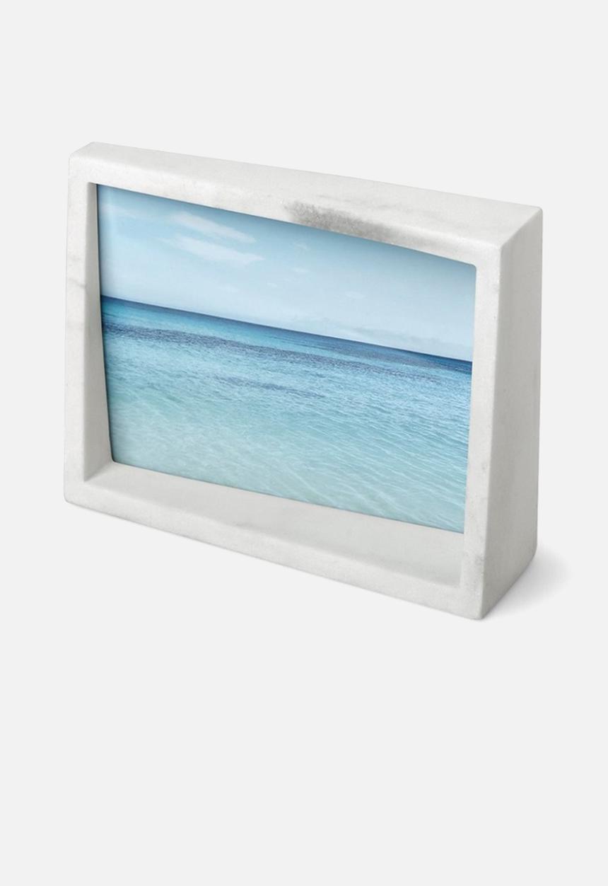 Umbra - Edge marble frame - white