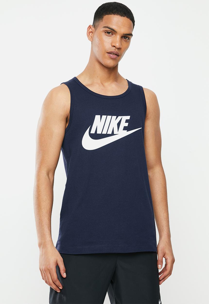 Nike - Nsw icon futura tank - navy & white