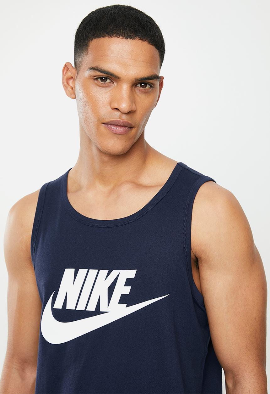 Nike - Nsw icon futura tank - navy & white