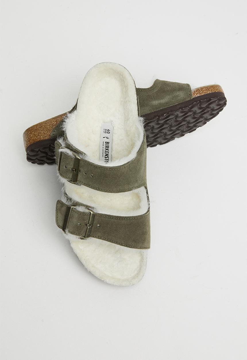 Birkenstock - Arizona suede sheepskin narrow - green