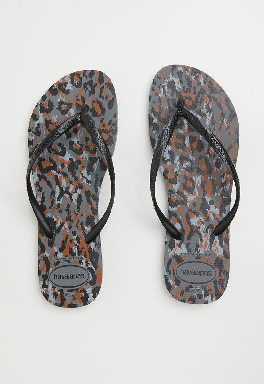 Havaianas - Slim animals - steel grey & black