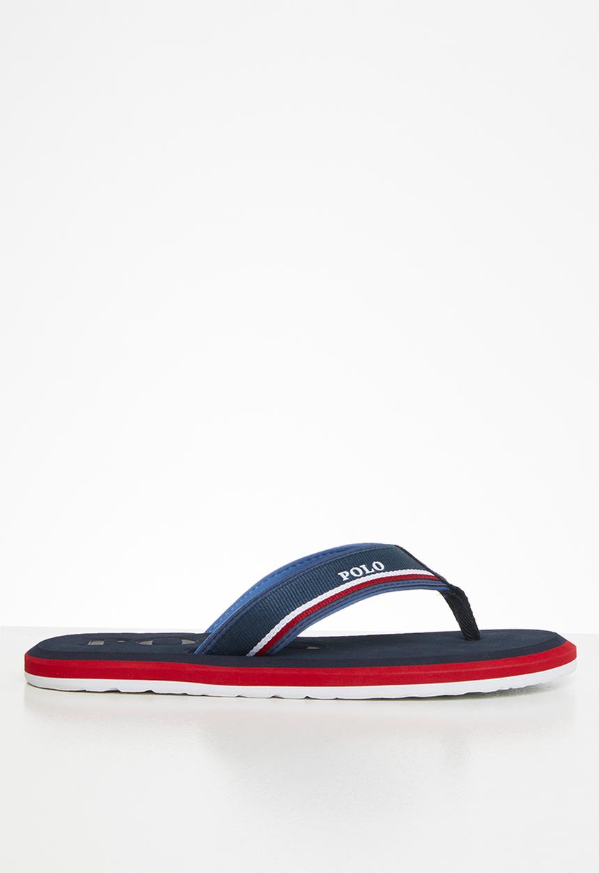 POLO - Asher fabric thong flip flop - navy