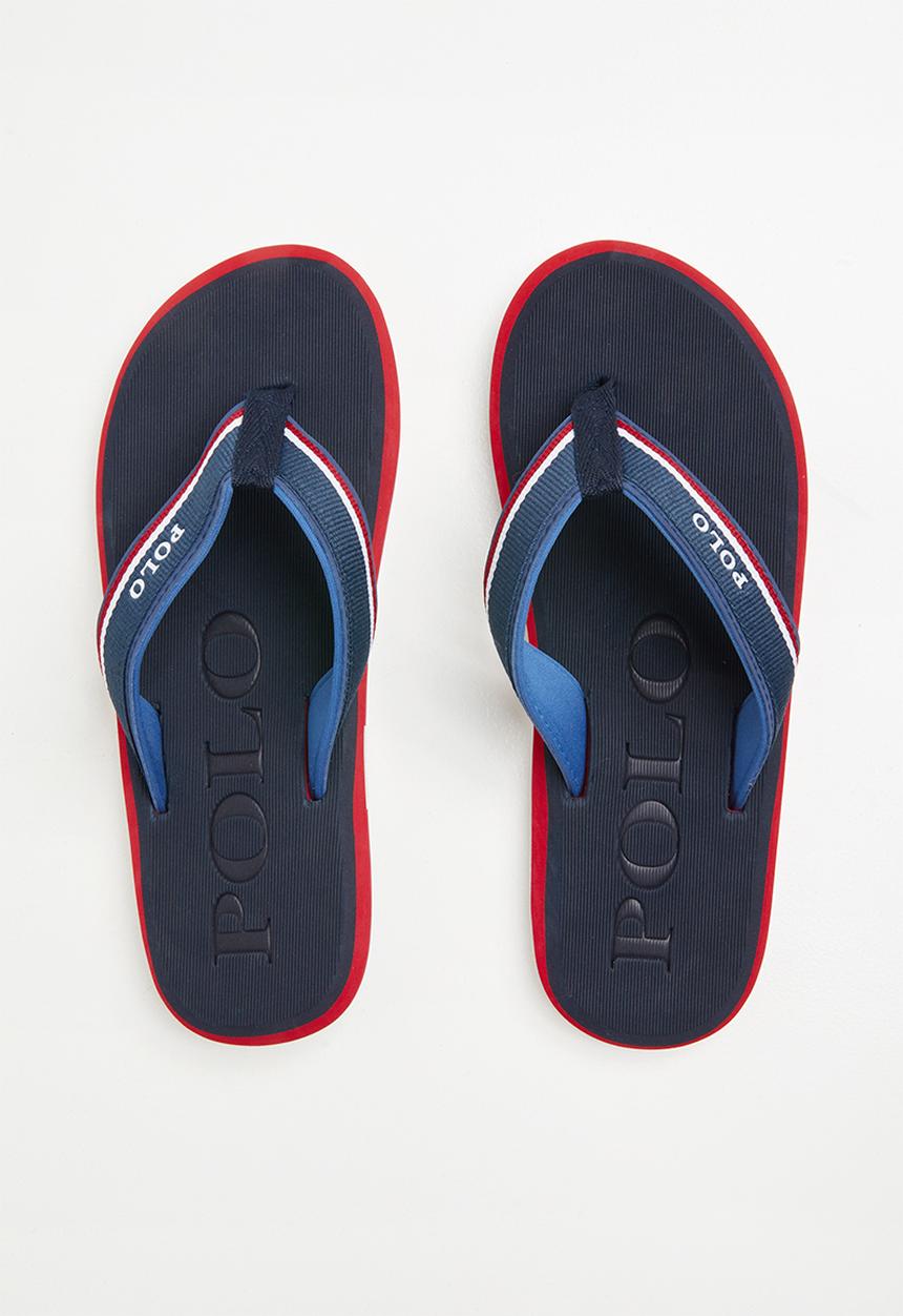 POLO - Asher fabric thong flip flop - navy