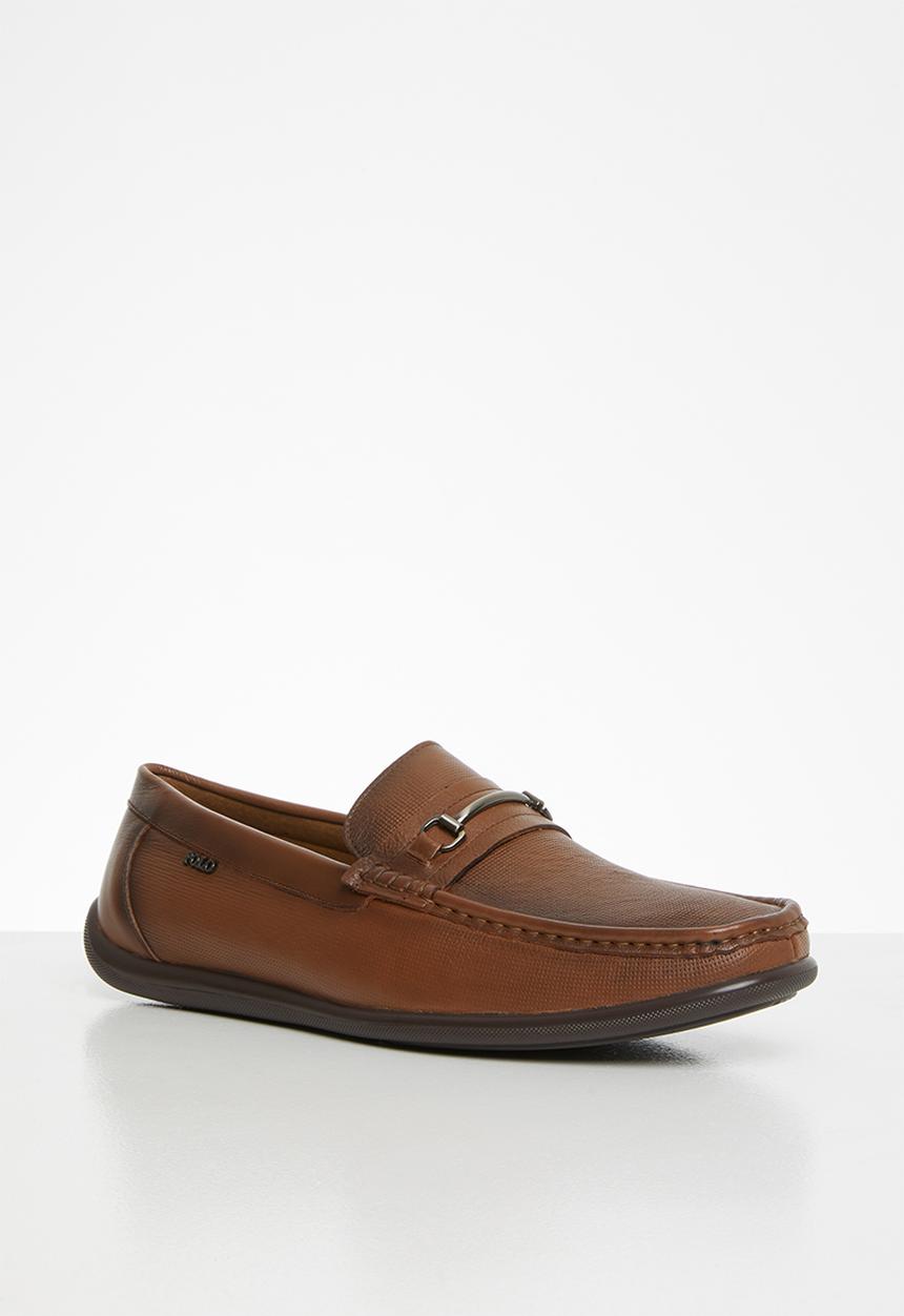 POLO - Mens joey pin punch trim vamp loafer - brown 