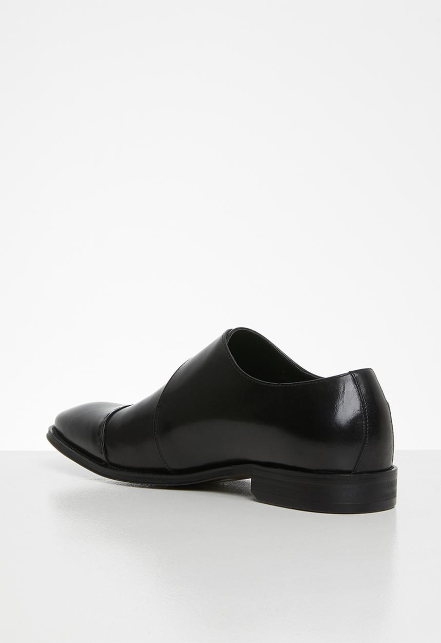 POLO - John side buckle monk toe cap - black