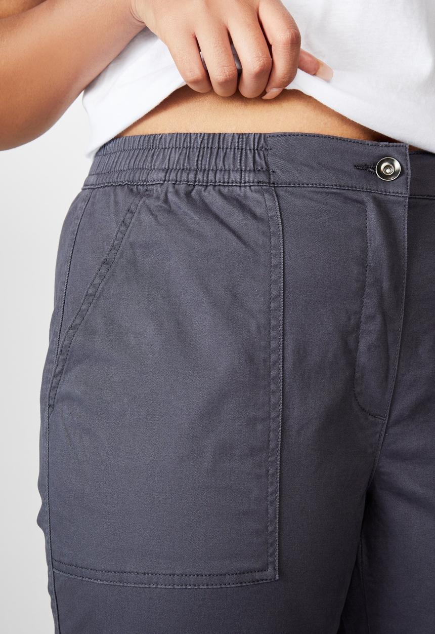 Cotton On - Curve high rise chino - midnight blue