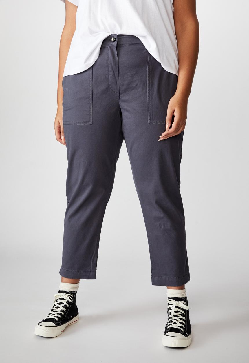 Cotton On - Curve high rise chino - midnight blue