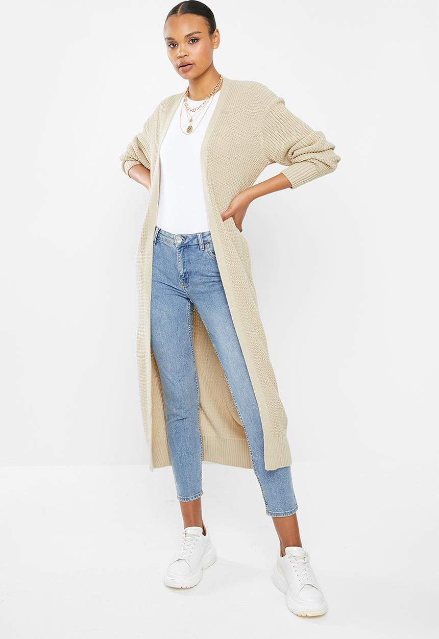 Missguided - Belted maxi cardigan - cream