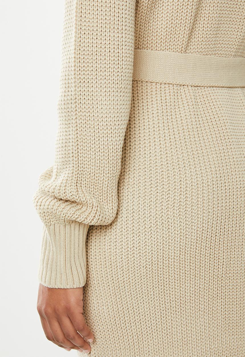 Missguided - Belted maxi cardigan - cream