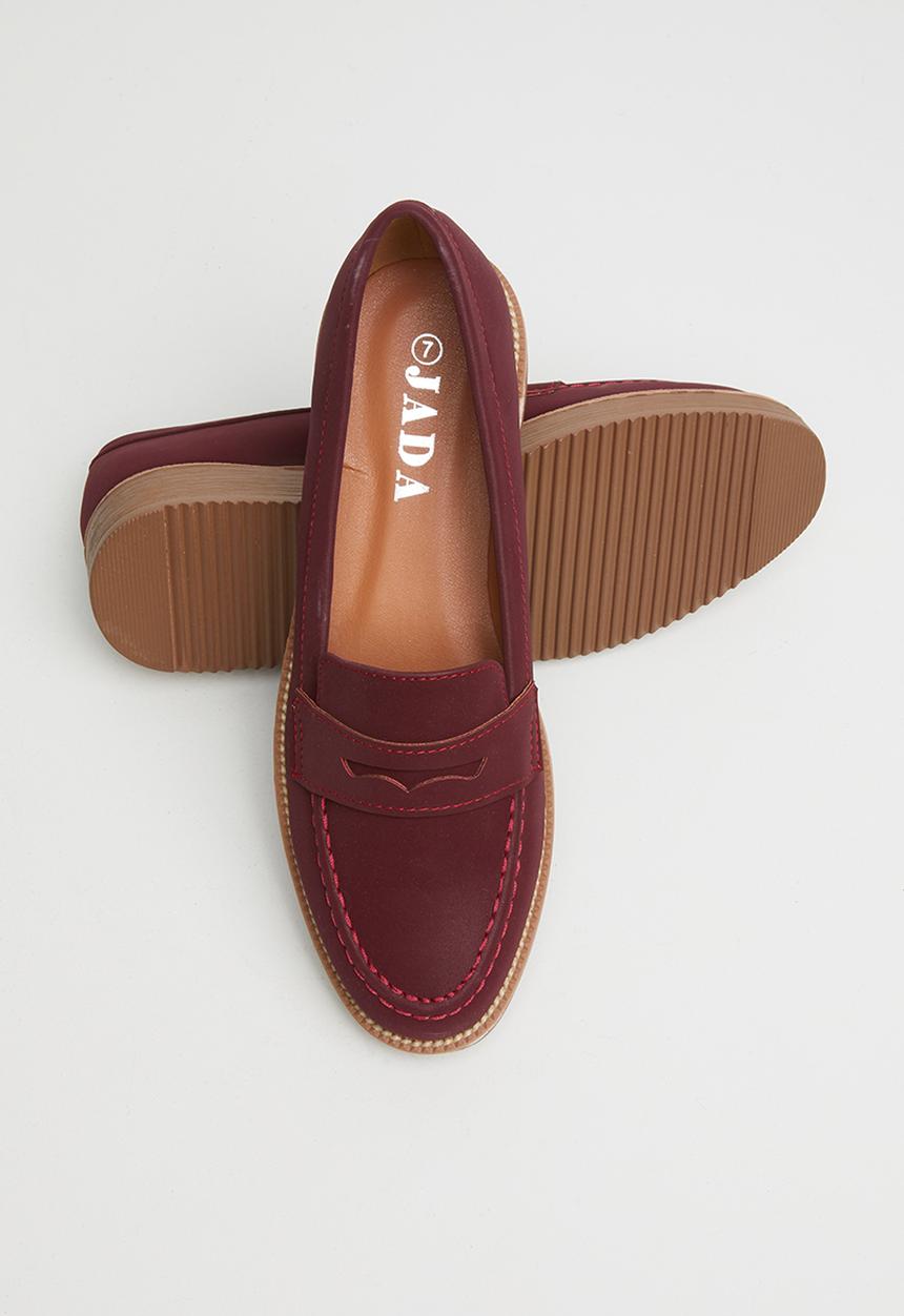 Jada - Flatform loafer - burgundy