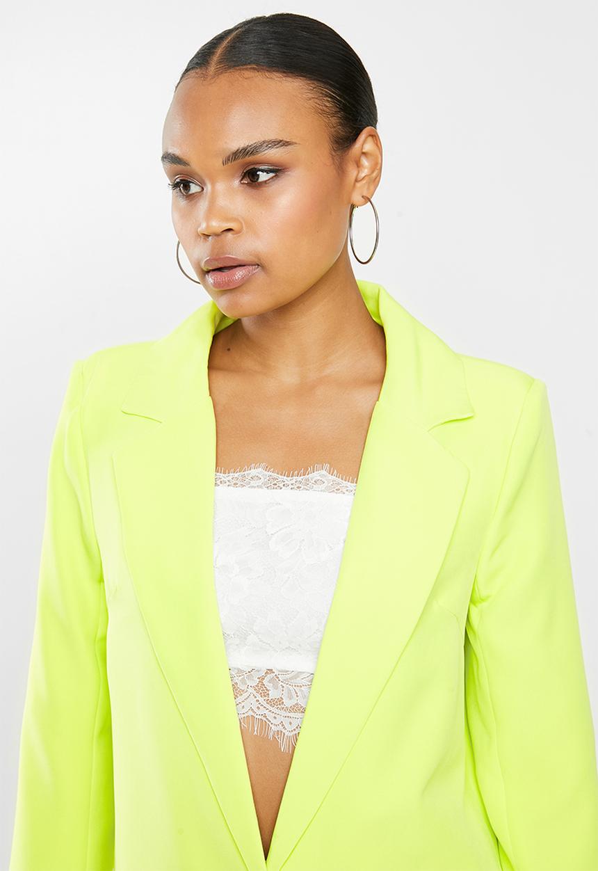 Missguided - Boyfriend blazer - lime