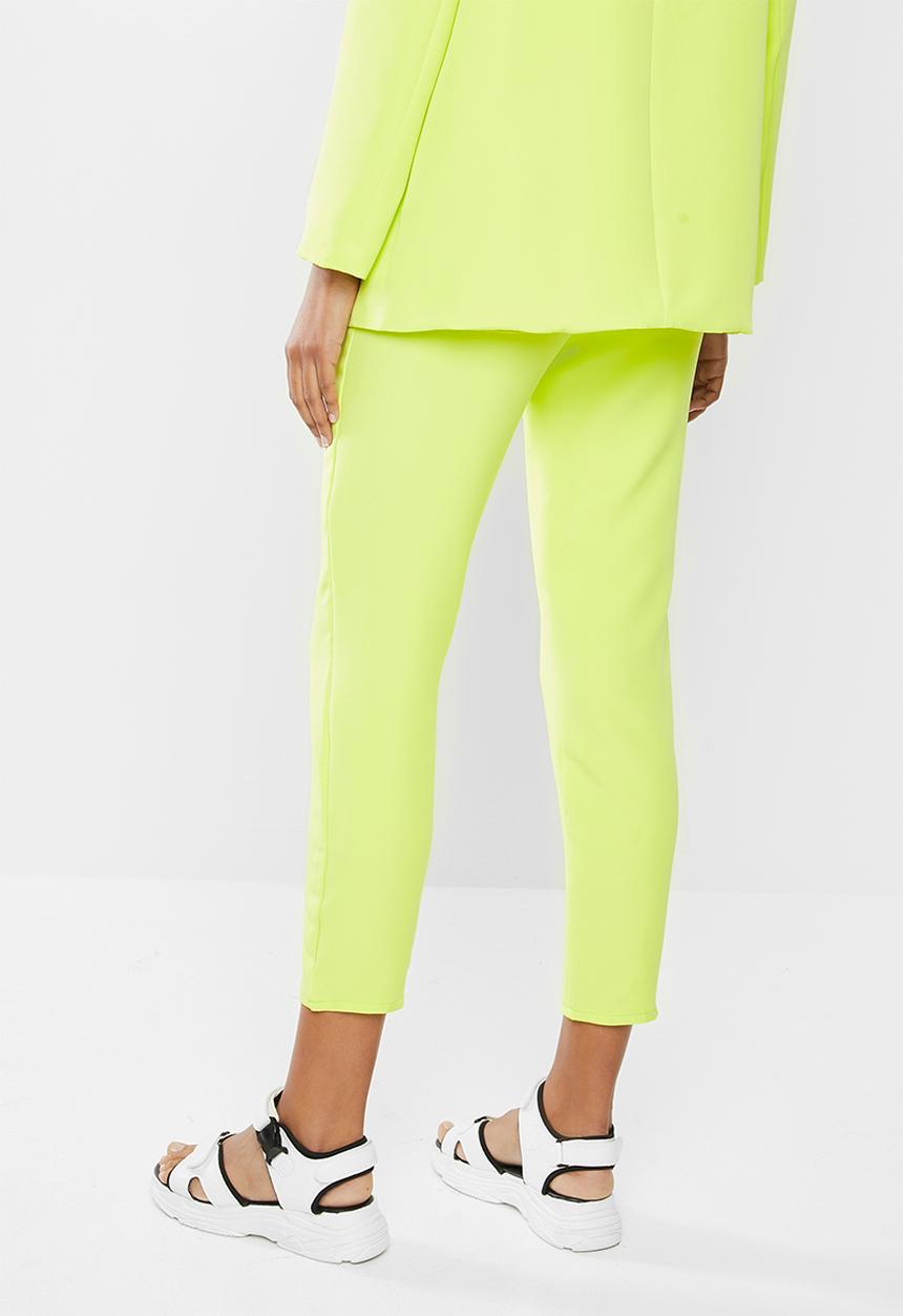 Missguided - Co ord belted cigarette pants - lime