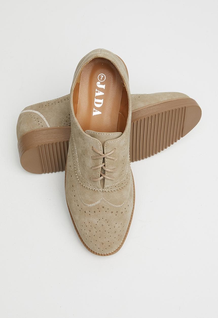 Jada - Flatform brogue - beige