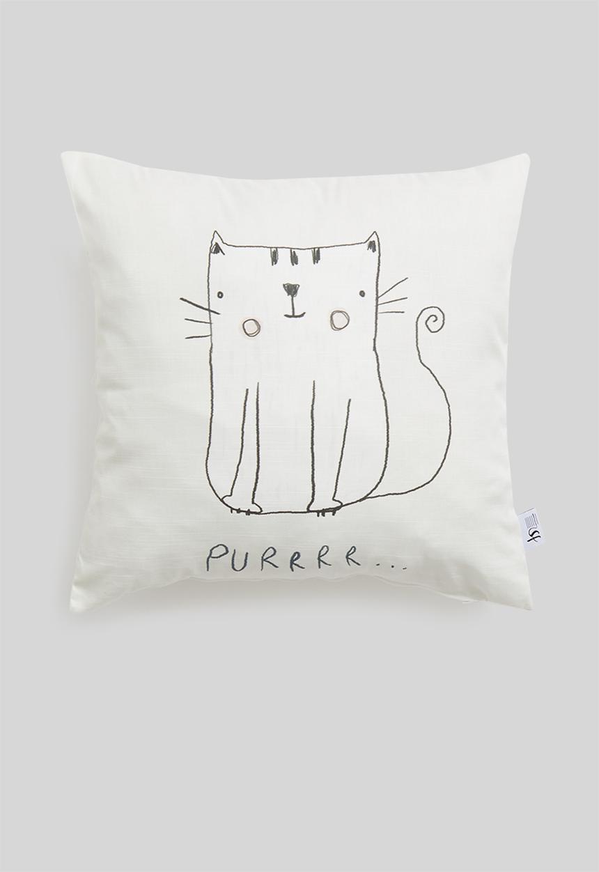 Sixth Floor - Purrr cushion cover - white