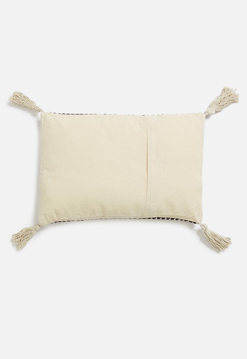 H&S - Stripe cushion - black & cream
