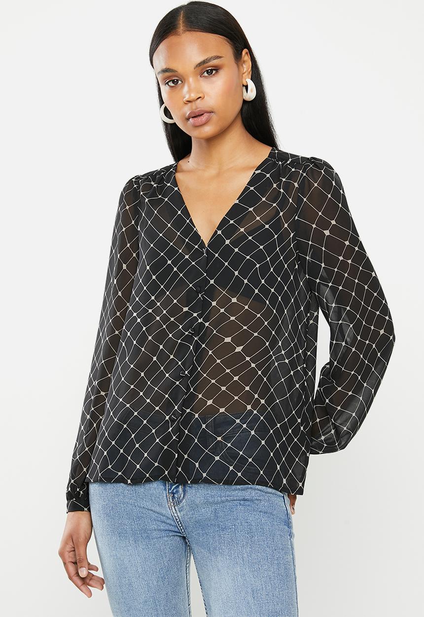 Vero Moda - Anna long sleeve shirt - black 