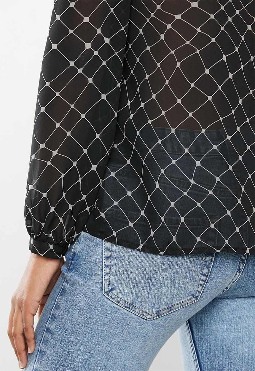 Vero Moda - Anna long sleeve shirt - black 