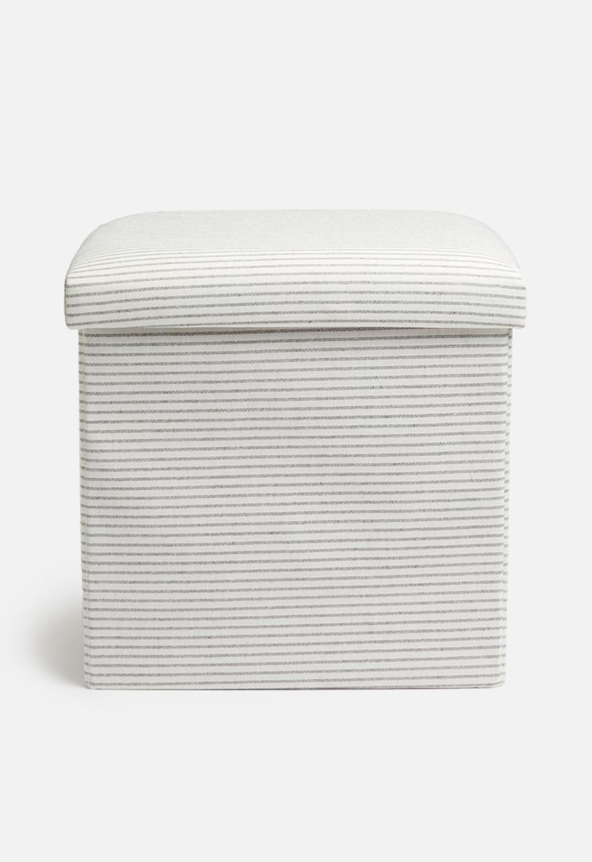 H&S - Storage ottoman with lid - grey