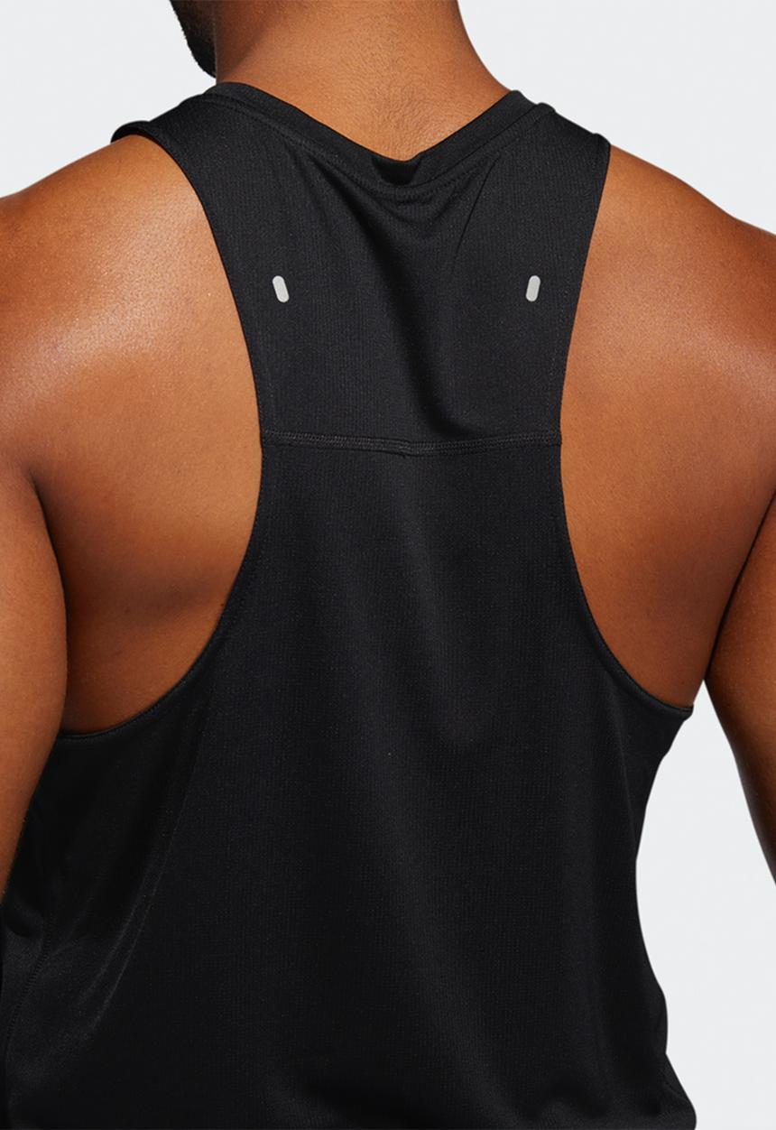 adidas Performance - 3 Stripe own the run singlet - black