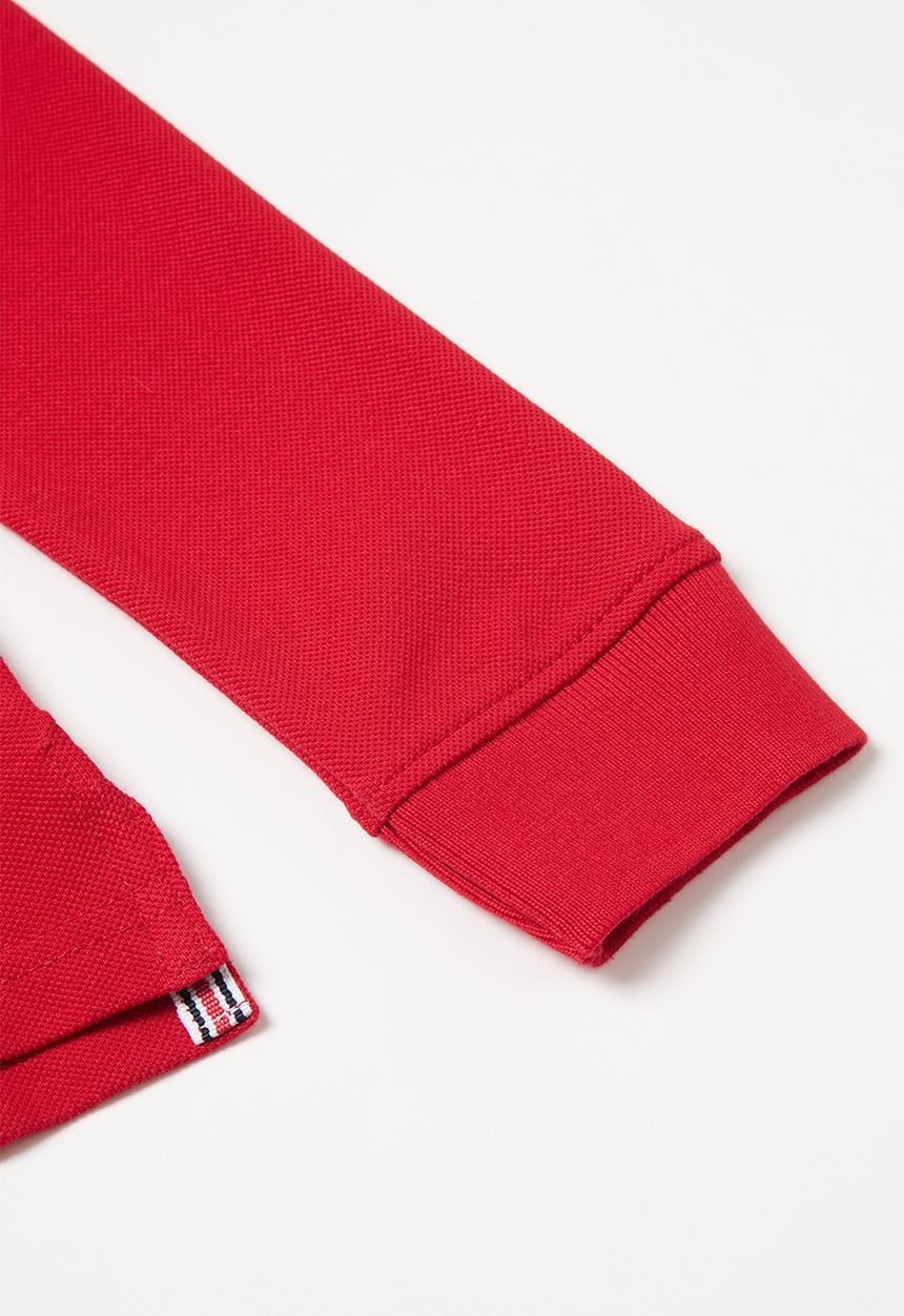 POLO - Boys Robert long sleeve golfer - red