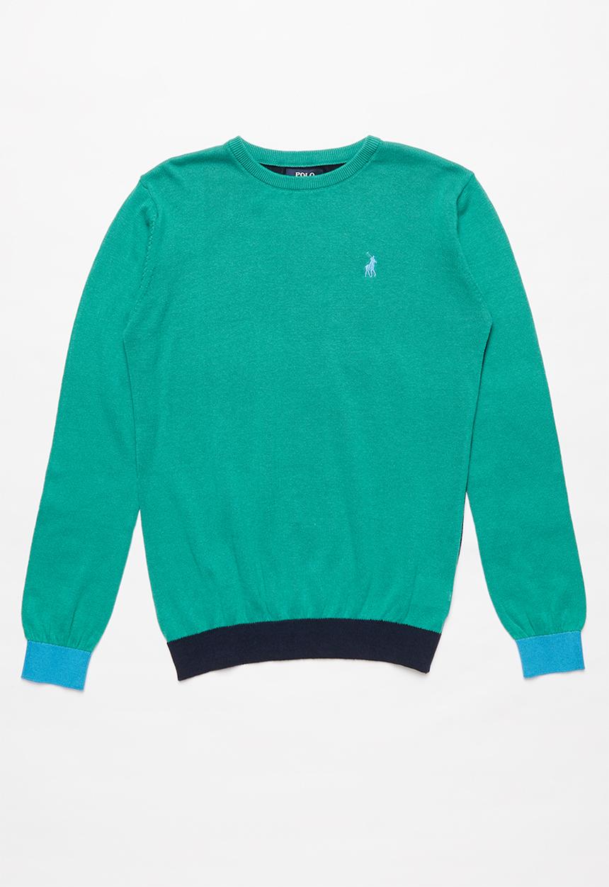 POLO - Boys Jason colour blocked pullover - green