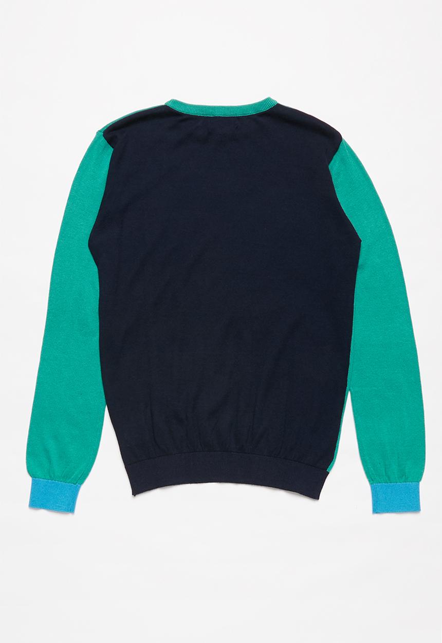 POLO - Boys Jason colour blocked pullover - green