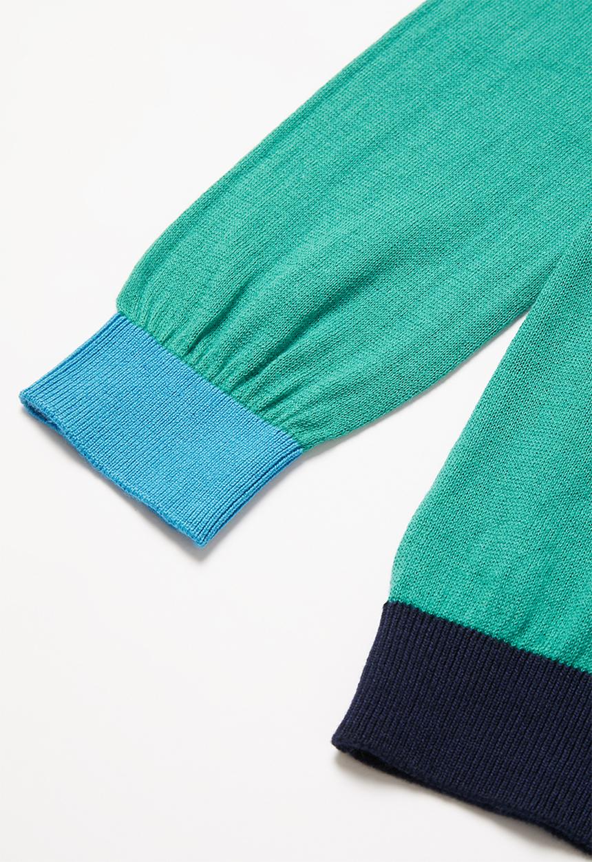 POLO - Boys Jason colour blocked pullover - green