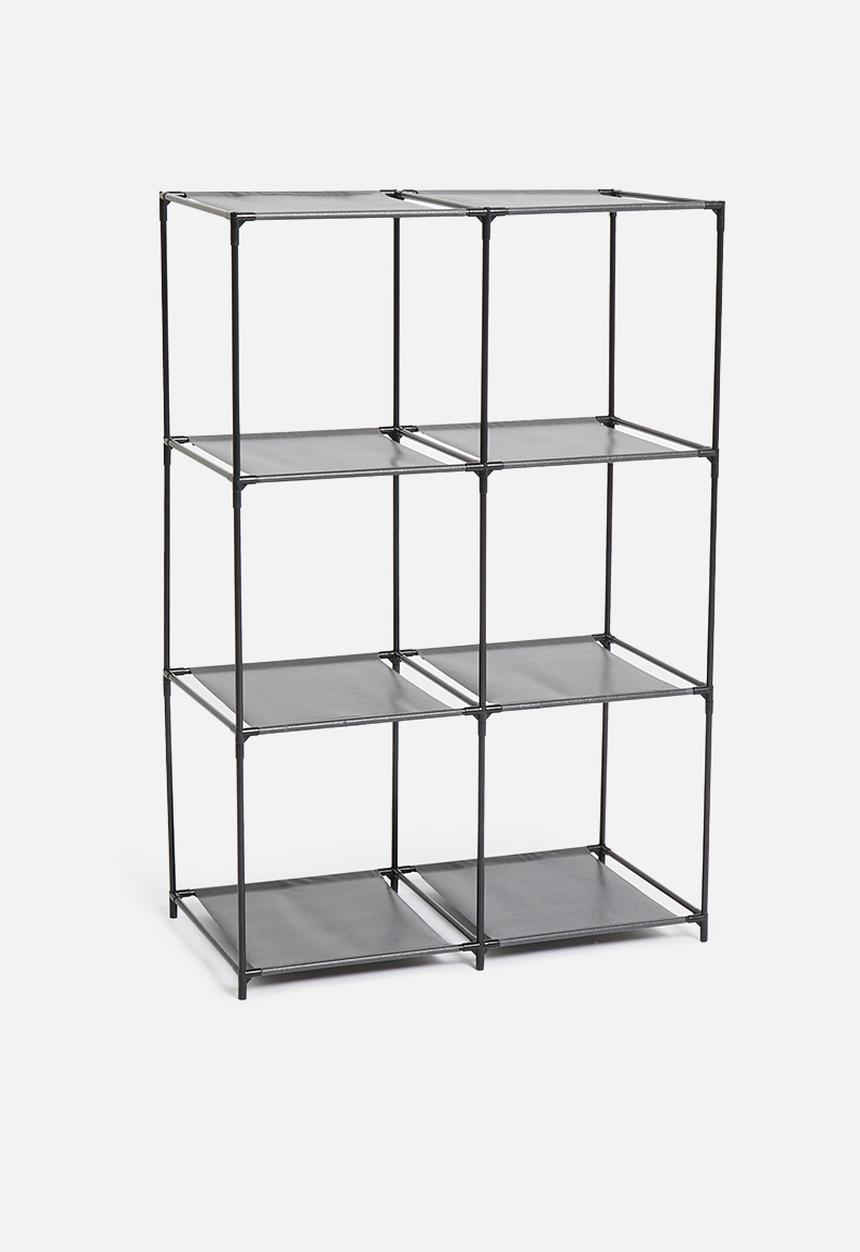Sixth Floor - Storage shelf 6 compartments - black 