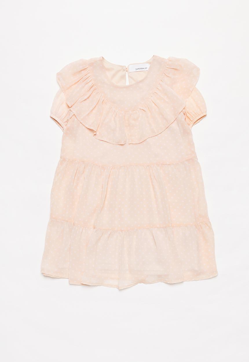 Superbalist - Printed tea dress - pink & white