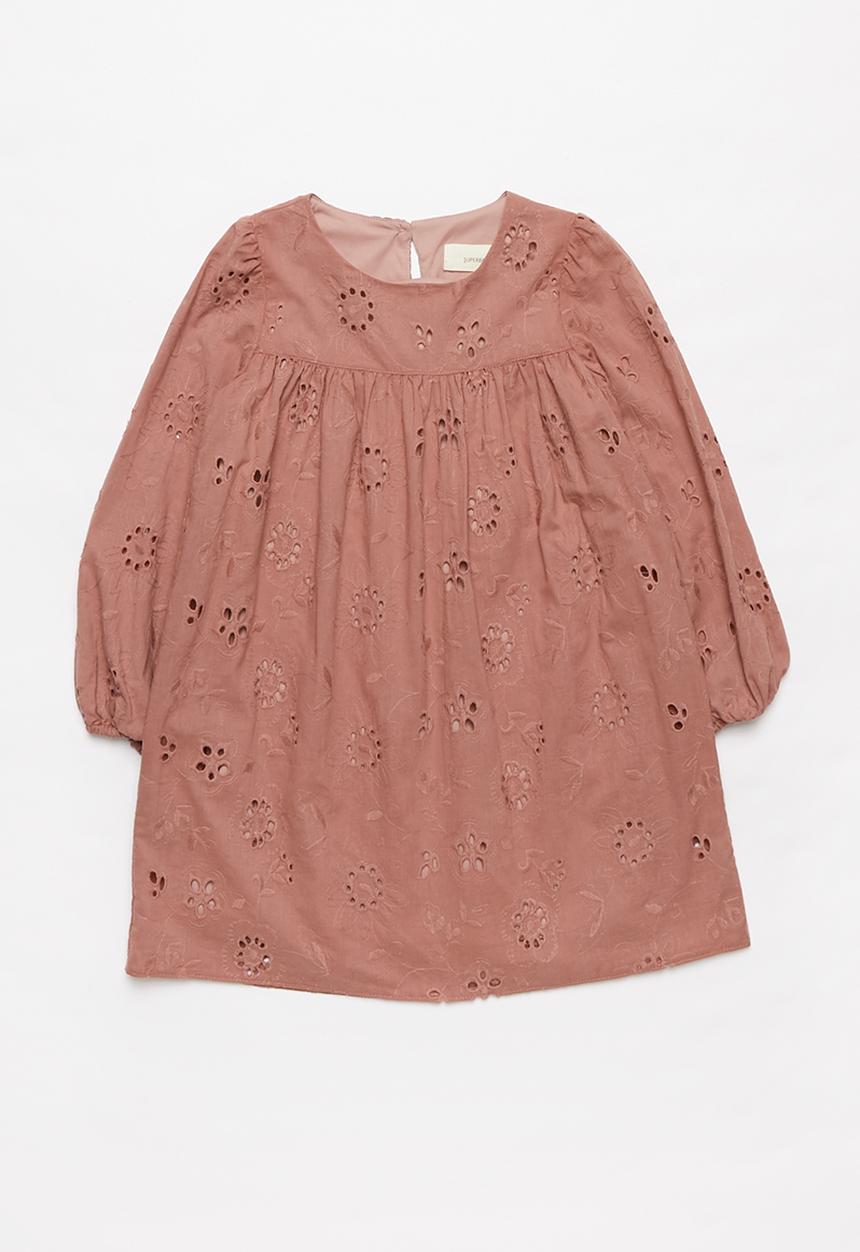 Superbalist Kids - Girls embroidered dress - ash rose