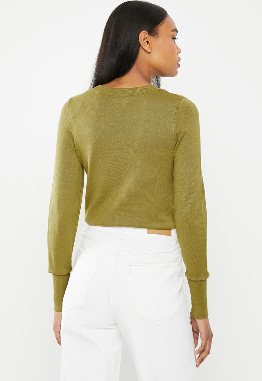 ONLY - Cecilia long sleeve pullover - green 