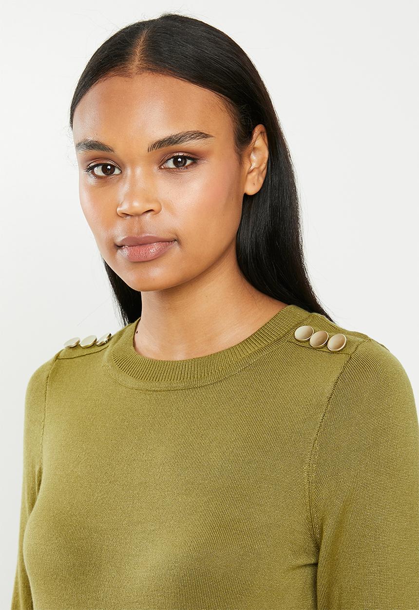 ONLY - Cecilia long sleeve pullover - green 