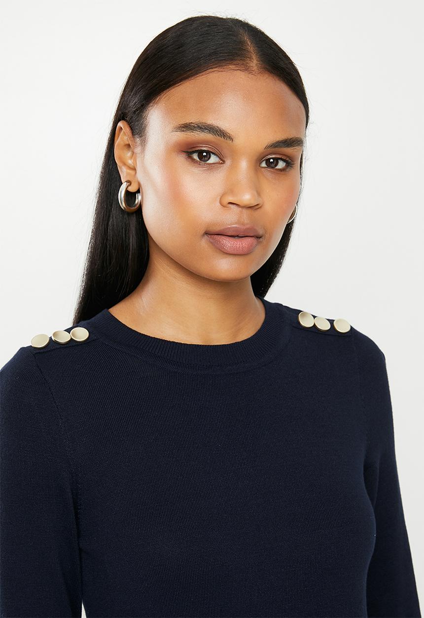 ONLY - Cecilia long sleeve pullover - night sky