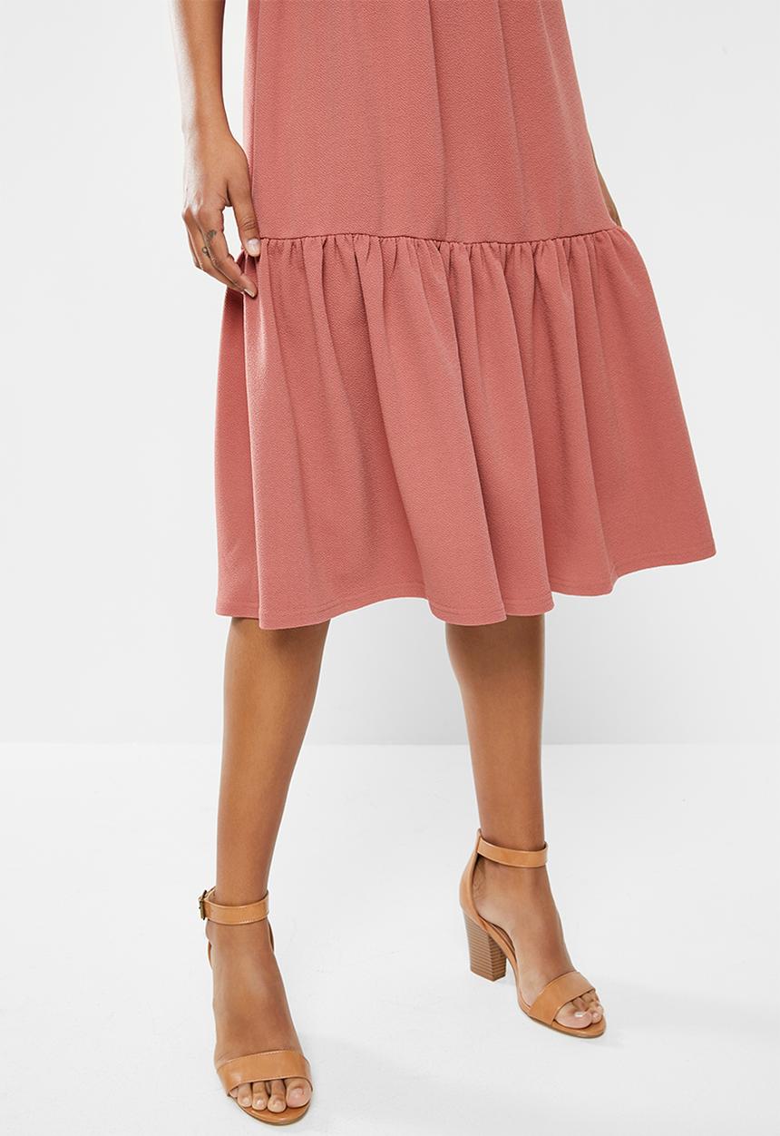 edit - Tiered knit dress - rose