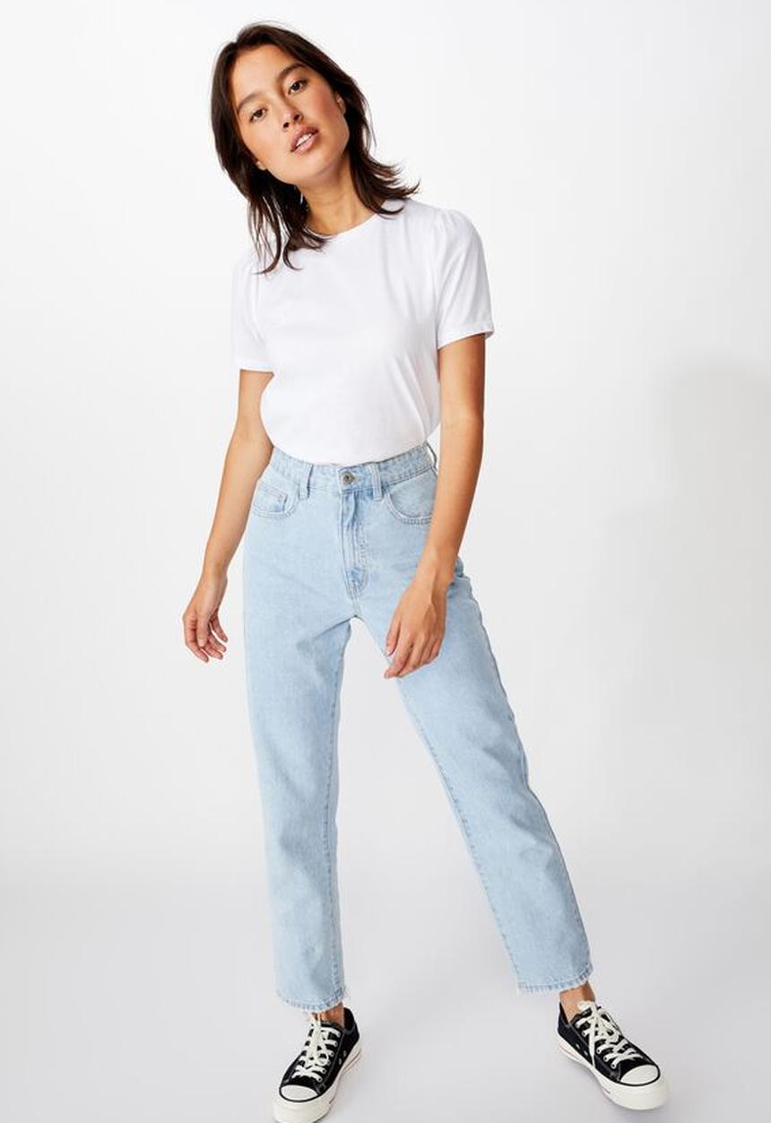 Cotton On - Puff sleeve short sleeve top - white